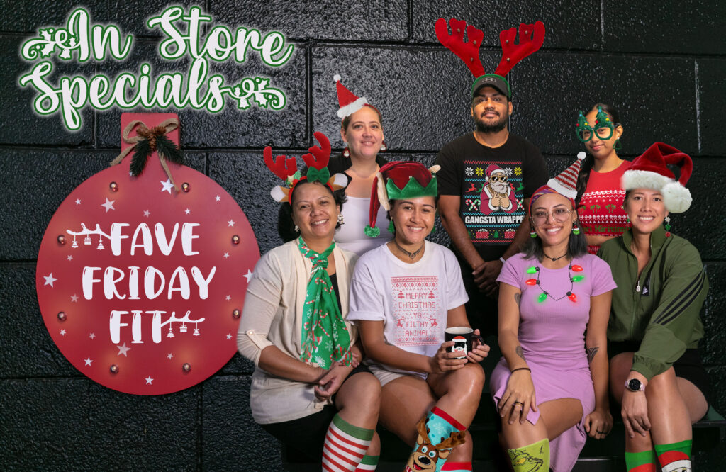 The cool crew at Fave Designs wish everyone a safe and happy Christmas. Back (from left) Tamara File, None Rainima and Vanessa Mana. Front: Hanalei Taiarui, Silveria Wulf, Tabitha Berg and Ana File-Heather. 22122018