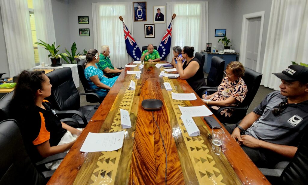 Prime Minister Mark Brown meets with the Marae Moana Technical Advisory Group (TAG) is established to provide technical advice on the development of national policies and plans relating to the Marae Moana. SUPPLIED/23031210