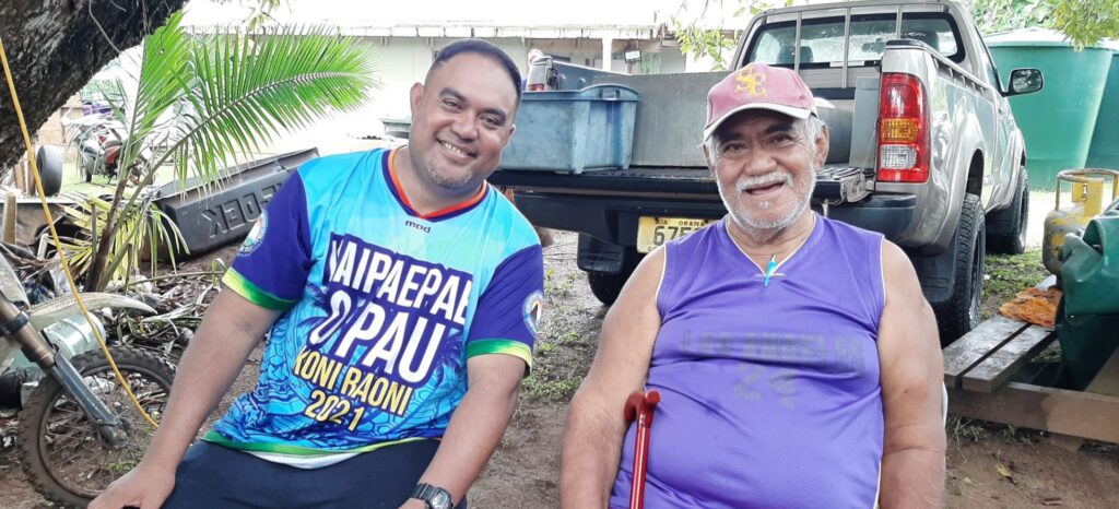 Temanu Unuka Jr, chairman of the ‘Tamariki Vaepae Akarana’ in Aotearoa New Zealand and his father former Konitara Temanu Unuka. MELINA ETCHES/23031746