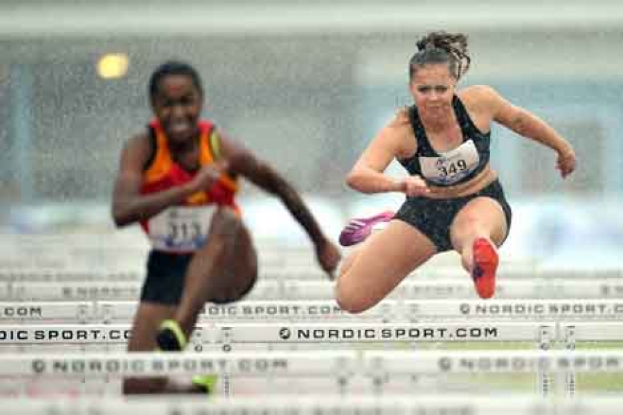 Torrential rain challenges athletes