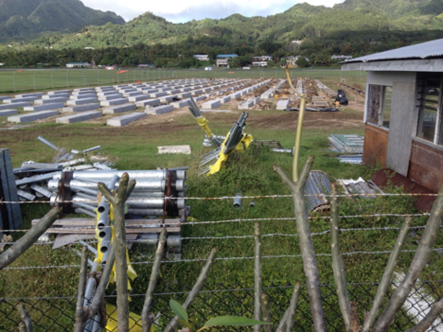 Solar project foundations underway