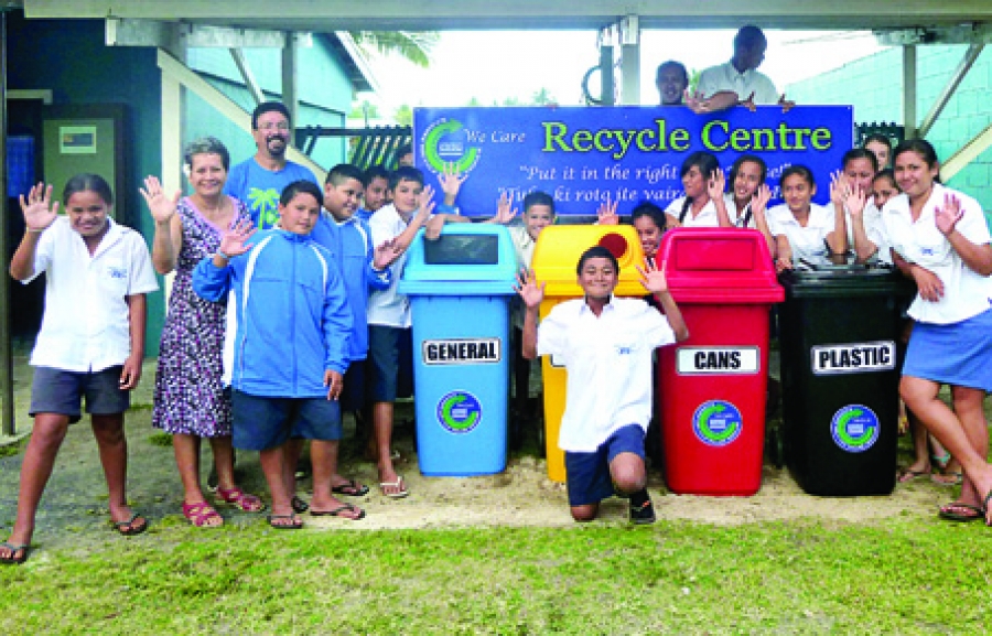 Recycle bins doing the school round