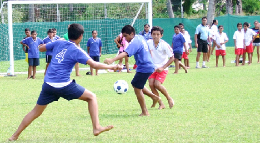 Primary school students gear up for soccer action