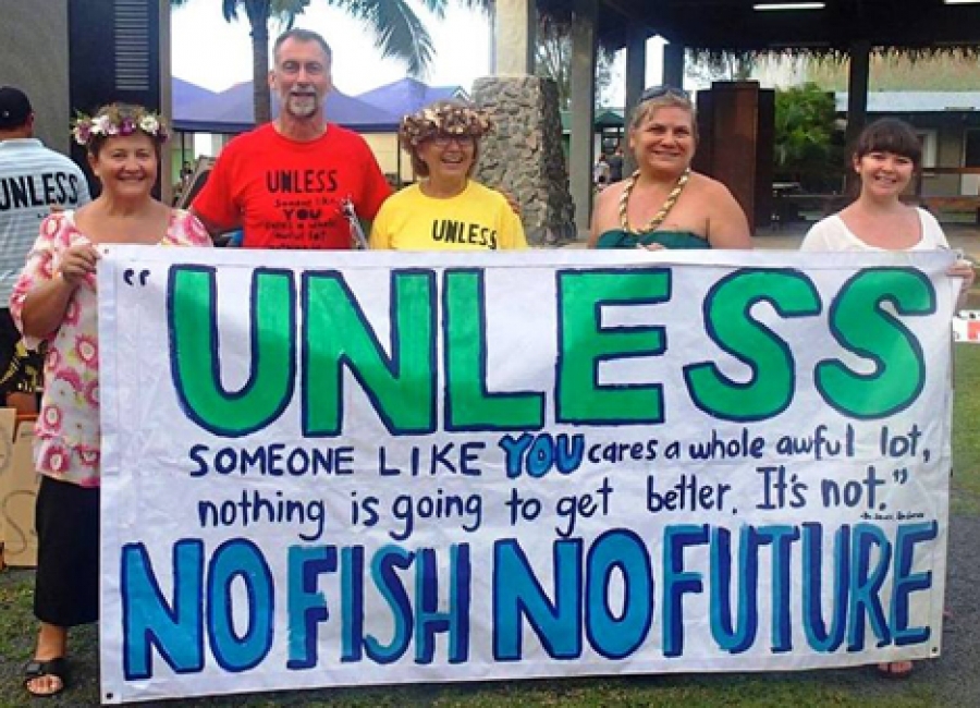 Anti-fishing protest spreads net