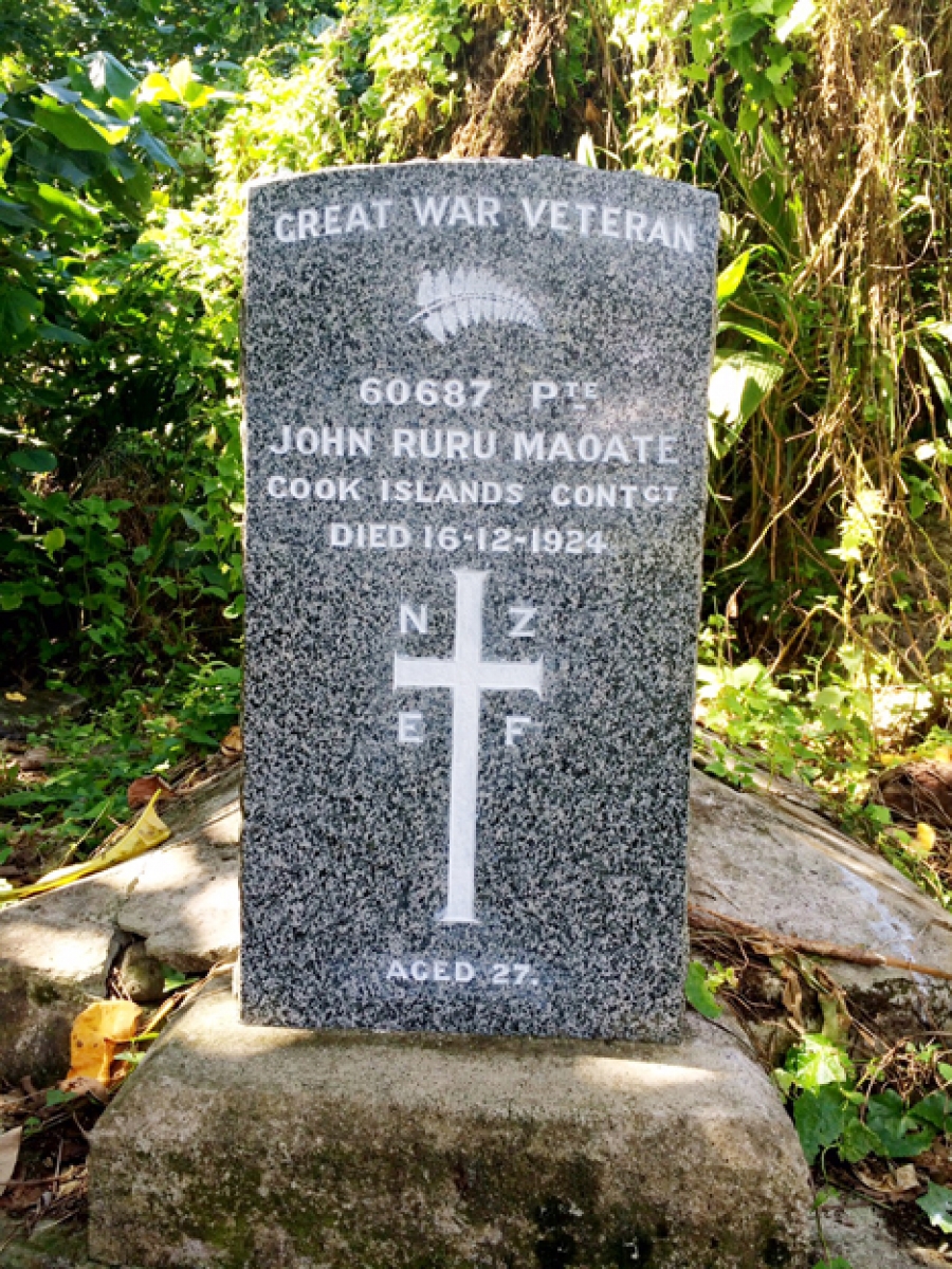 Crumbling WWI headstone restored