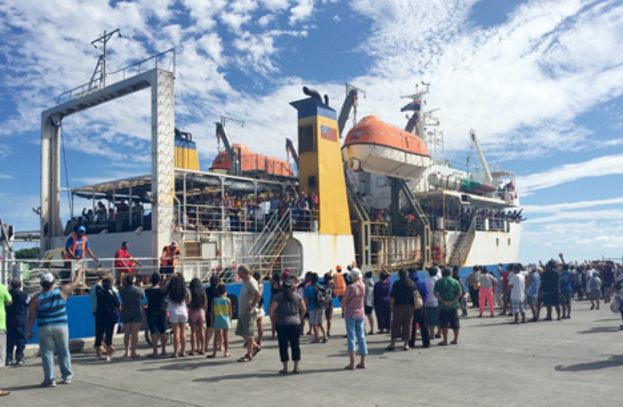 Fond farewells as ferry sets sail