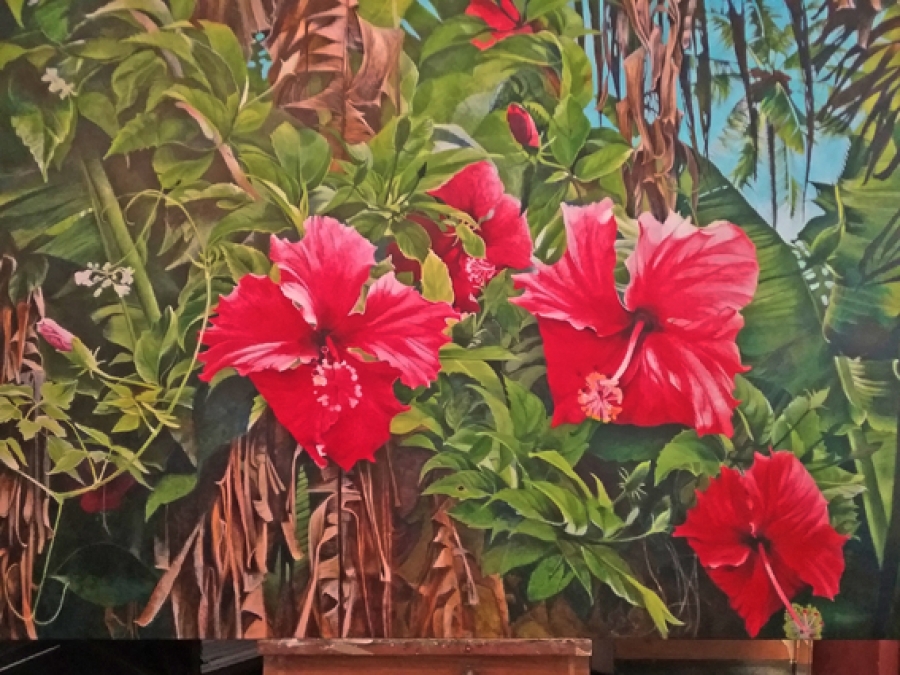 Flower paintings on show