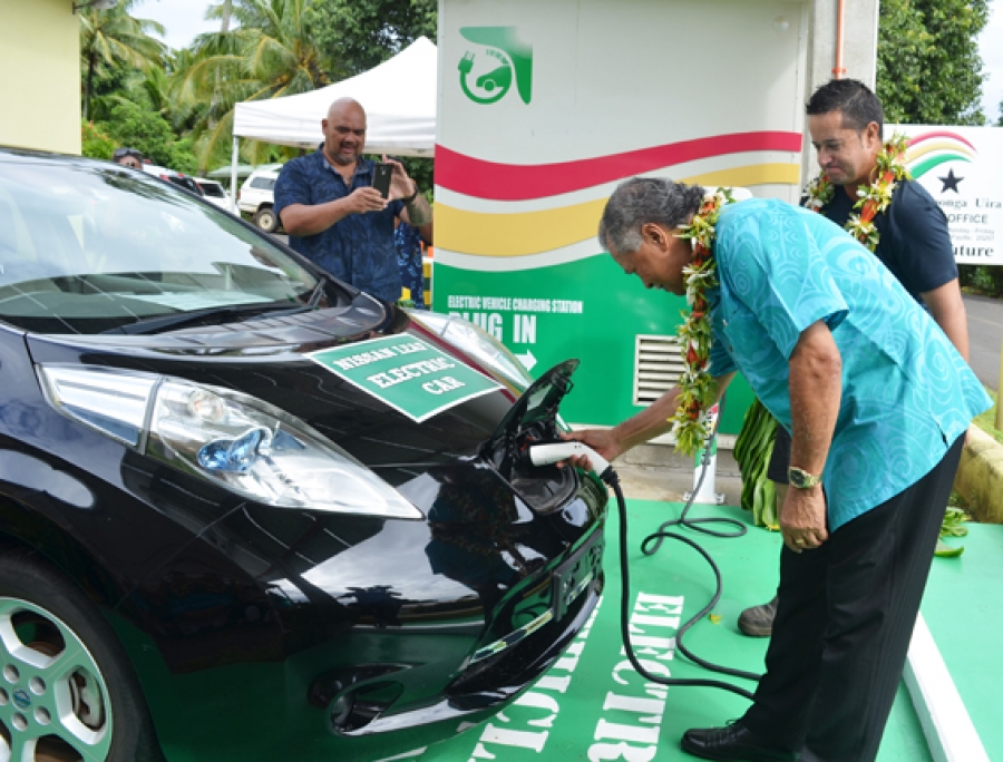 Charging station a first for island