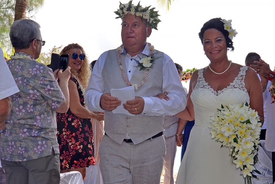 Married on the island he loves…