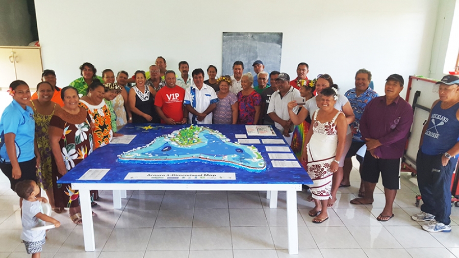 3D map made of Aitutaki