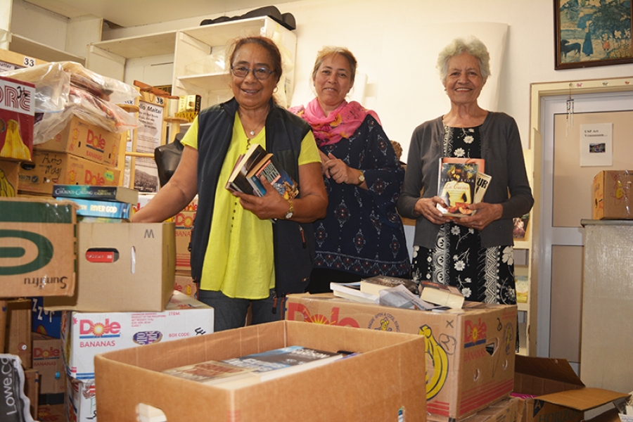 Thousands of books destined for outer islands