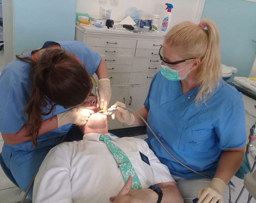 Dental students complete training