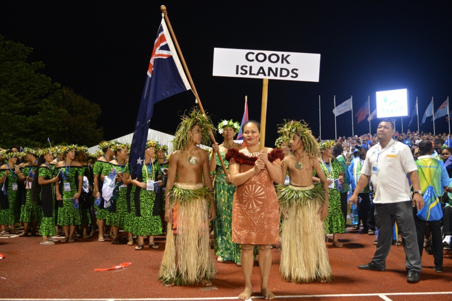 Cooks athletes a striking sight at sparkling Pacific Games opening