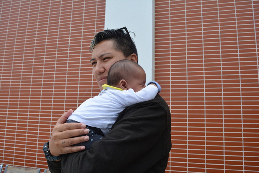 Deported crim is jailed but mother of his baby freed