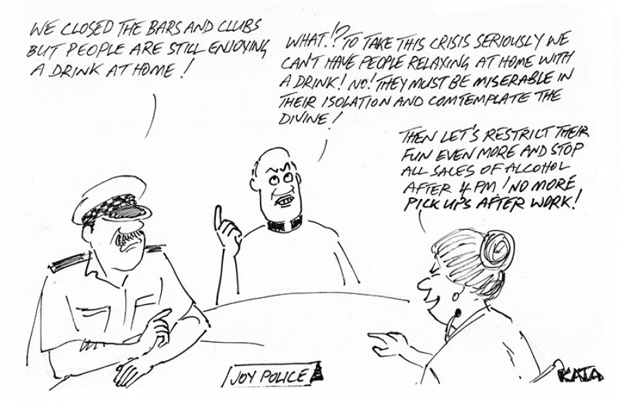 Kata cartoon: Killjoy police