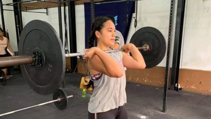 Youngest weightlifter shows her mettle
