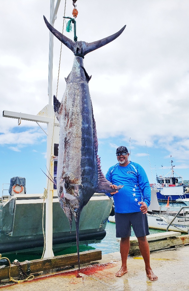 233kg blue marlin puts fisherman through his paces
