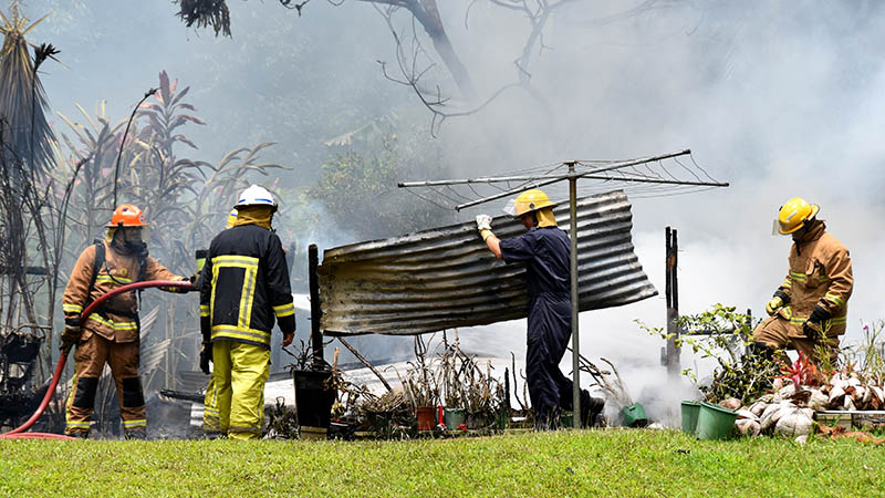 Fiery blazes destroy two homes