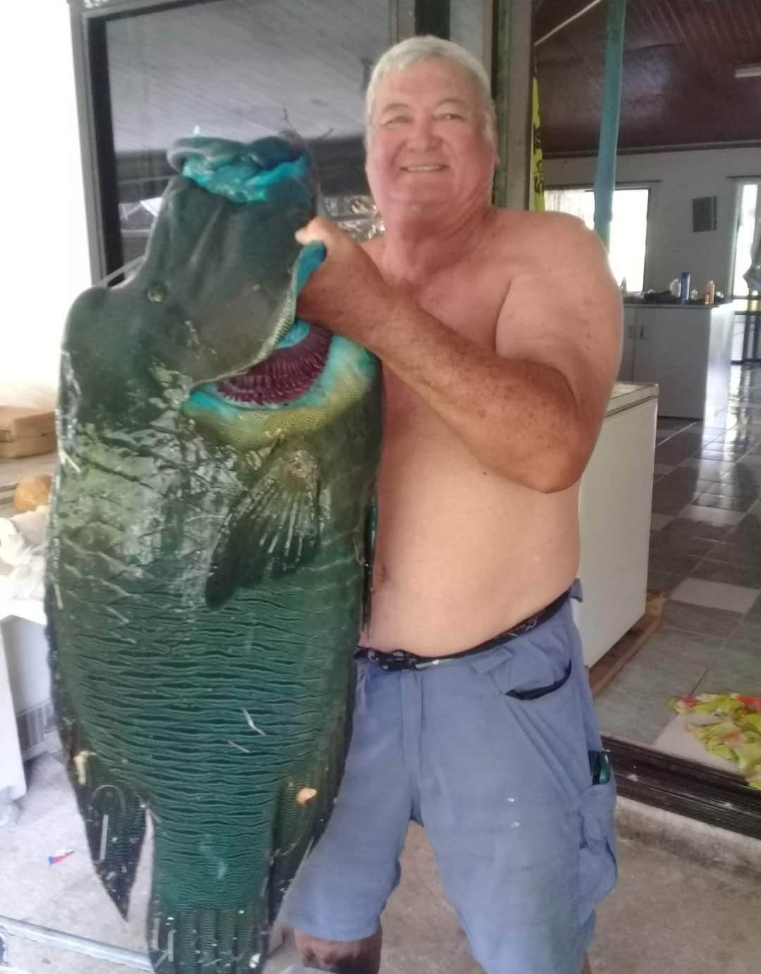 30kg monster coral reef fish caught up north