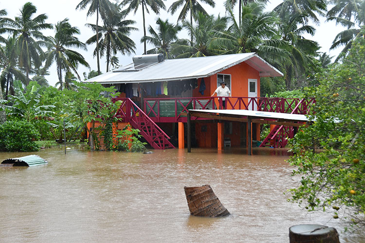 Rarotonga drenched after downpour causes flooding