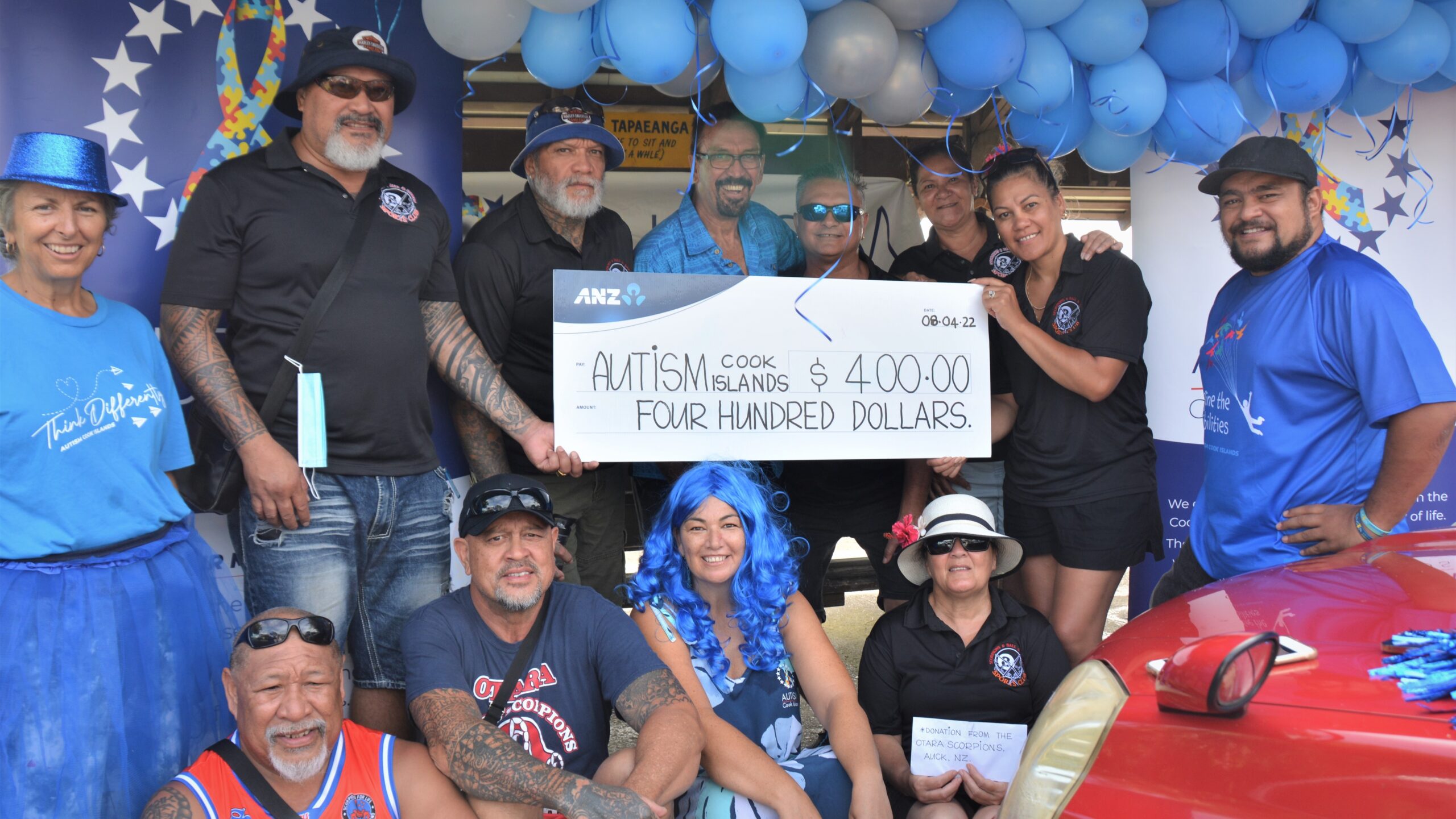 Visitors make generous donation to Autism Cook Islands