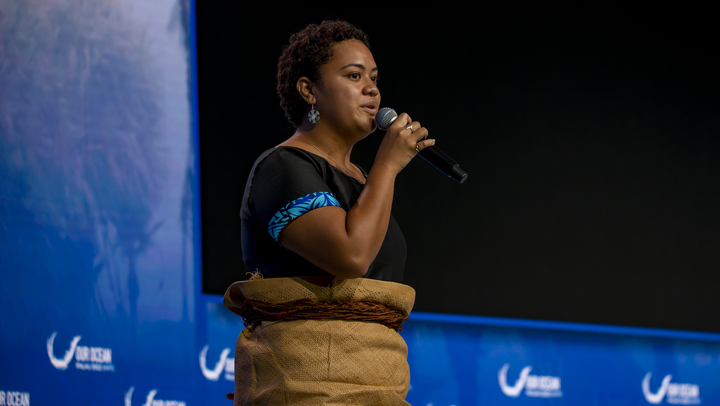 Tongan songwriter inspires world representatives at Our Ocean conference