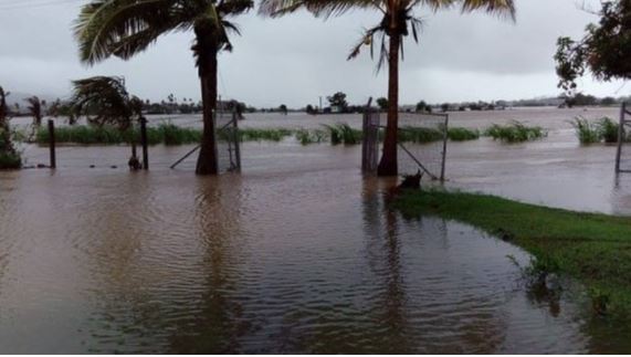 Coastal communities in Fiji affected by ocean flooding