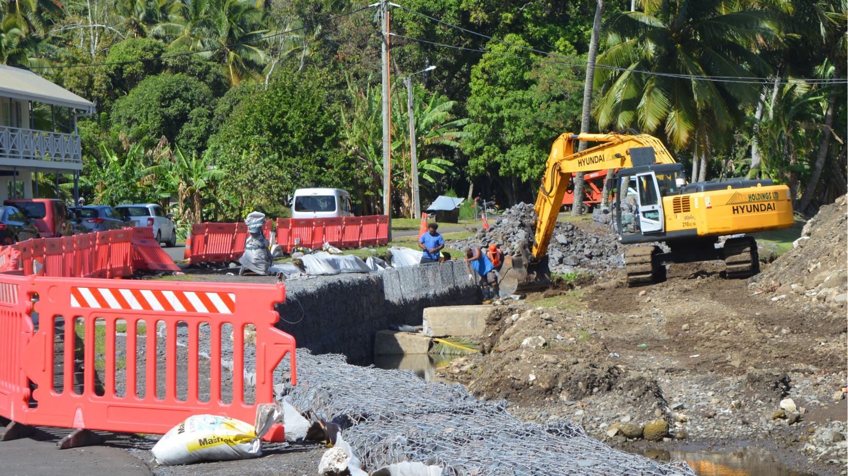 Strengthening Takuvaine stream to protect nearby buildings from future floods