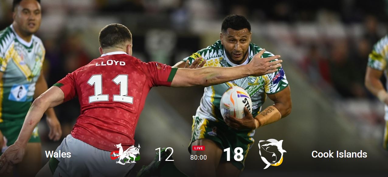 Cook Islands beat Wales in Rugby League World Cup