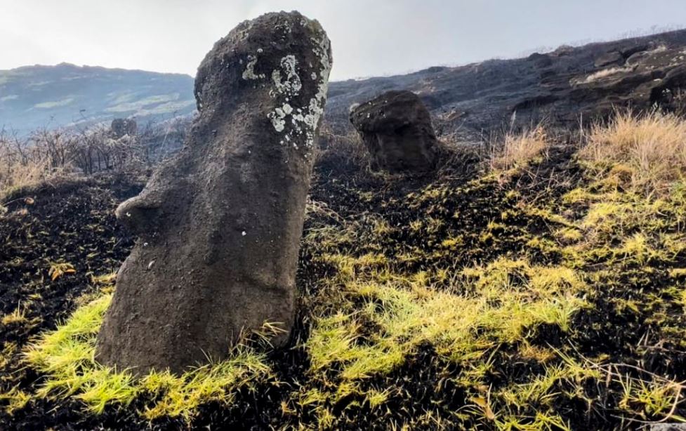 Rapa Nui: Sacred statues damaged by wild fire