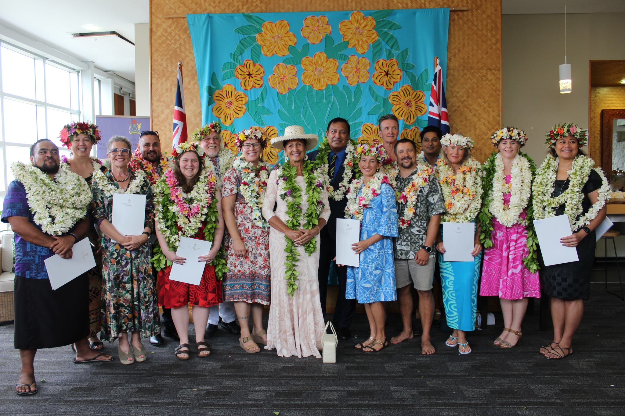PR recipients join in ceremony on Rarotonga
