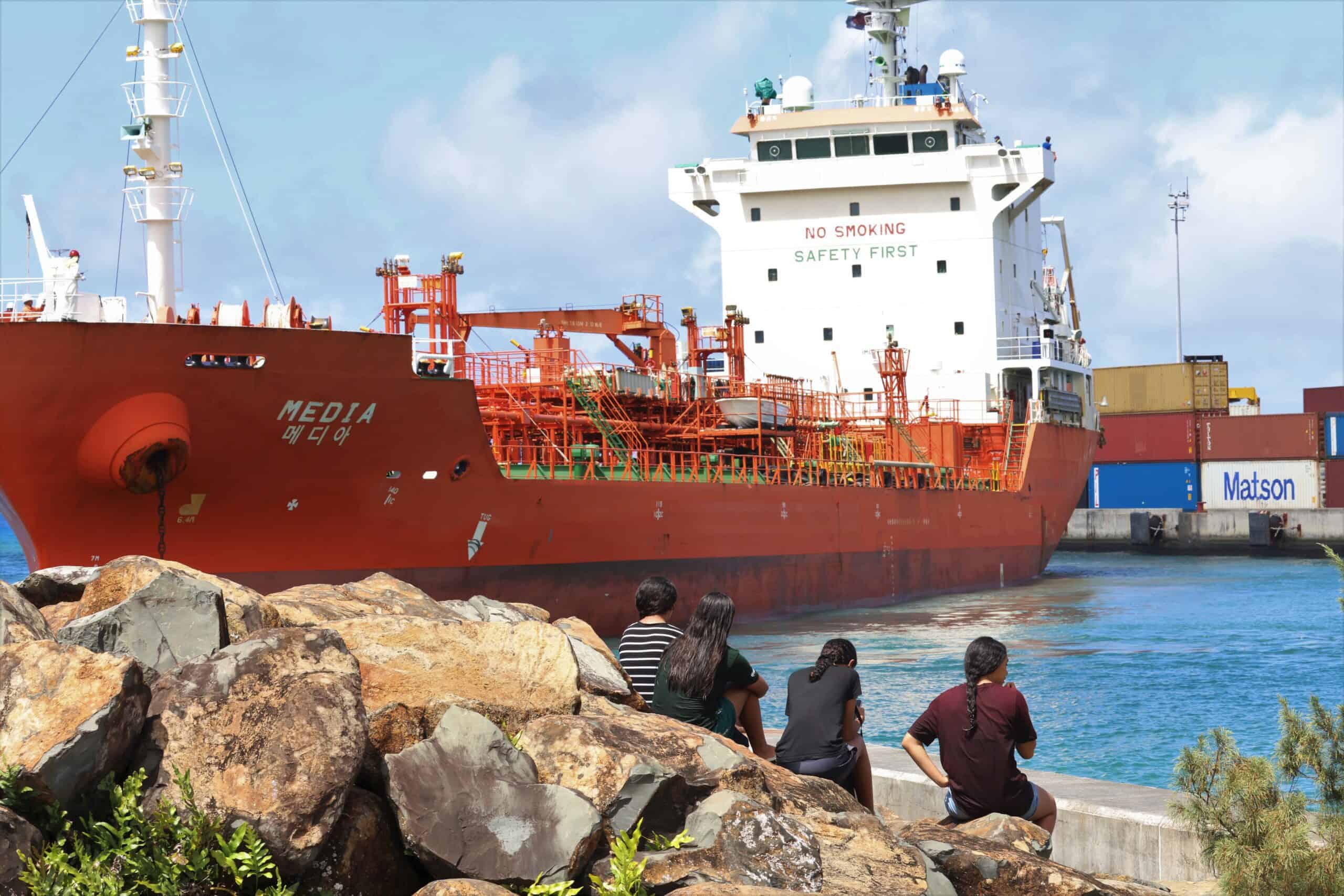 Fuel Ship ‘Media’ arrives, and  it’s good news for petrol supplies