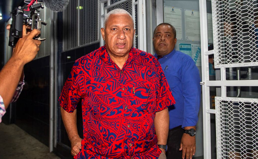 Frank Bainimarama spends night in police cell, due in court today