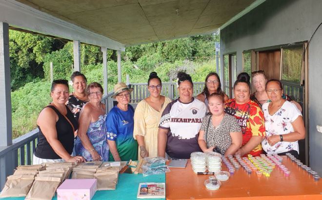 Sharing soapmaking skills with fellow Cook Islanders