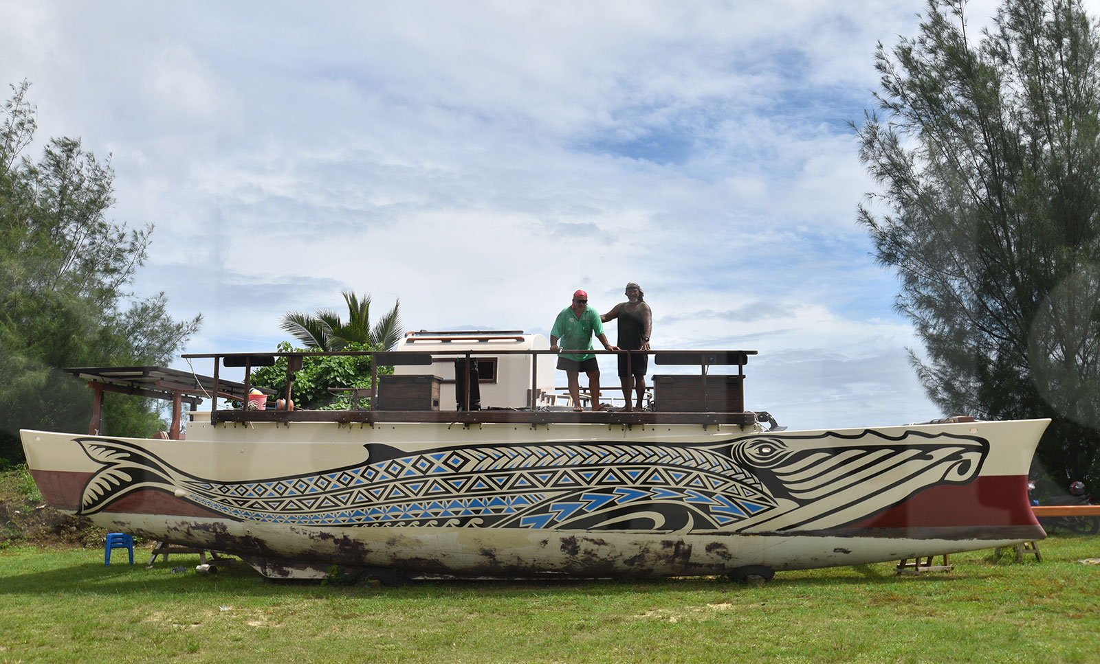 Whale artwork complete, Vaka Paikea prepares for blessing and naming ceremony