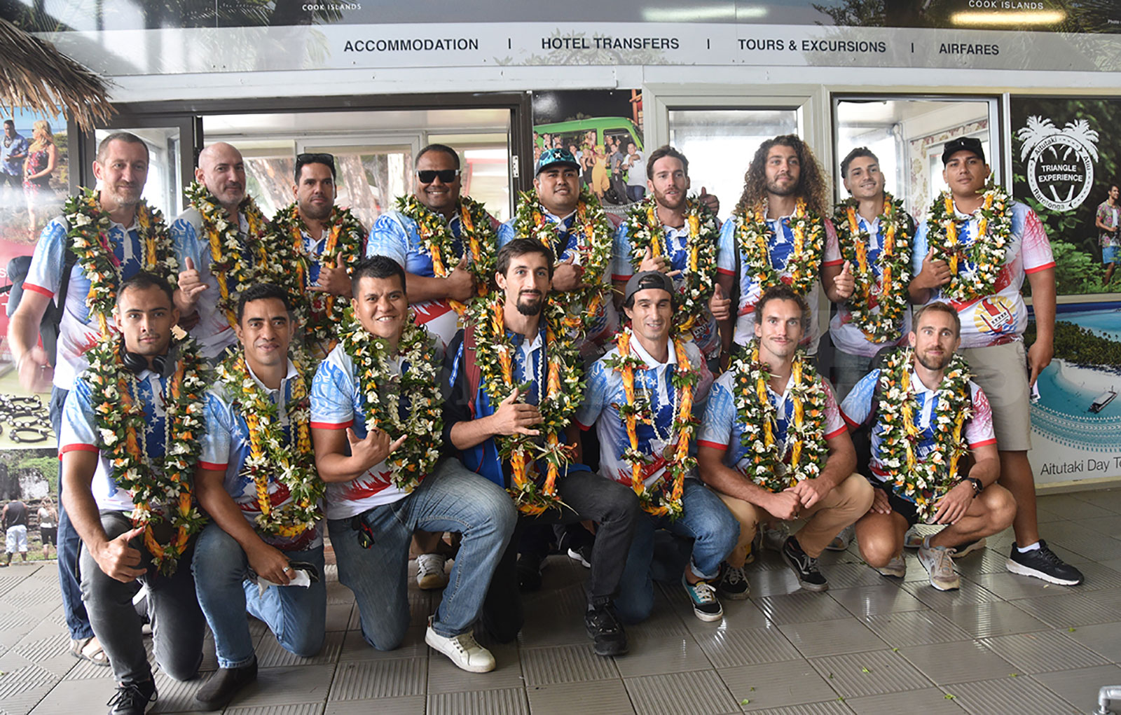 Papeete Rugby Club team in Raro
