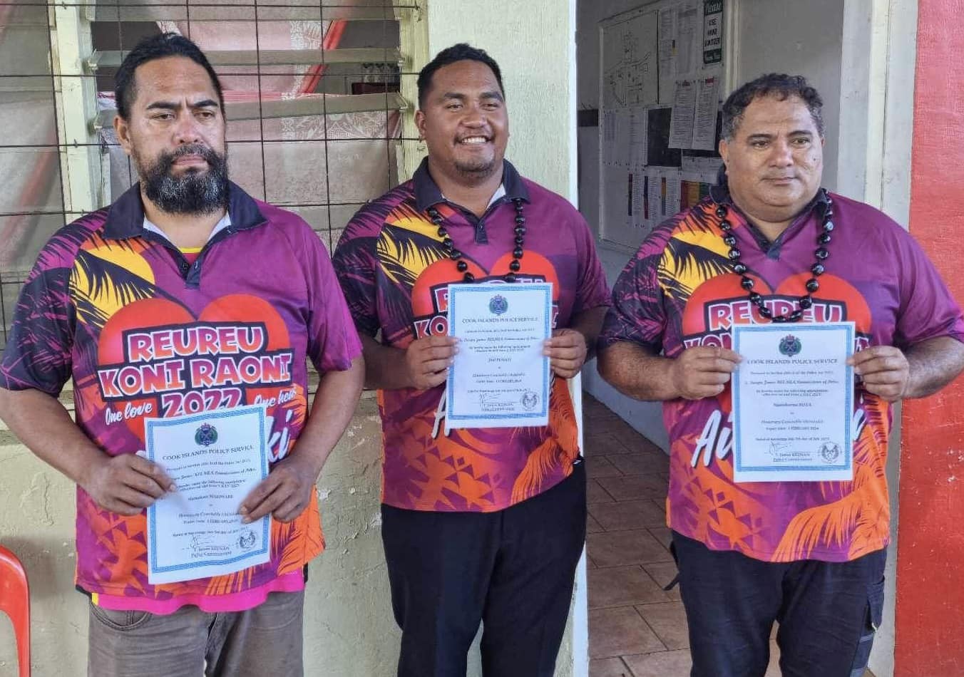 Aitutaki taskforce members receive warrants