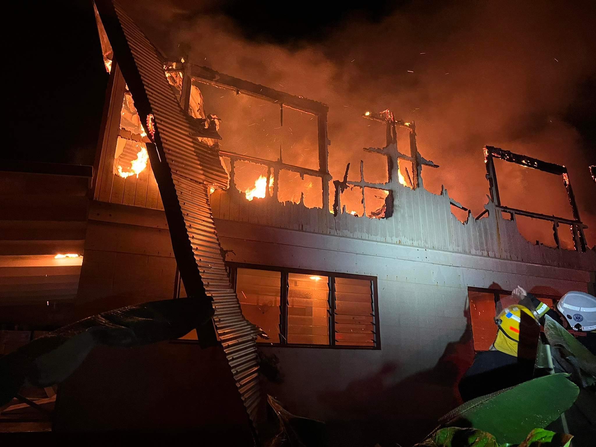 Blaze tears through Avana  home as two people escape