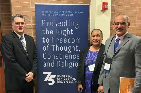Minister Mokoroa attends International Law and Religion Symposium in Utah