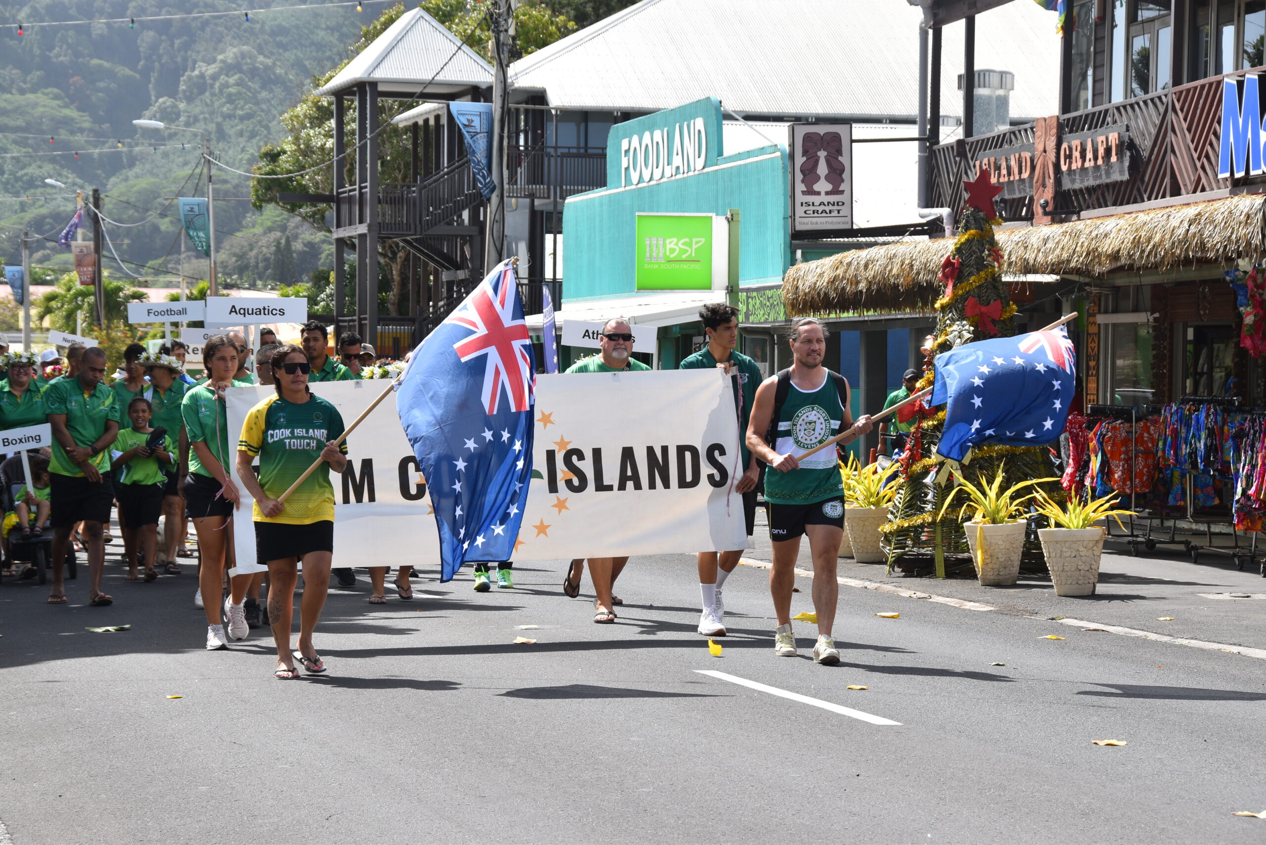‘We play with heart’: Team Cook Islands flagbearers lead special parade