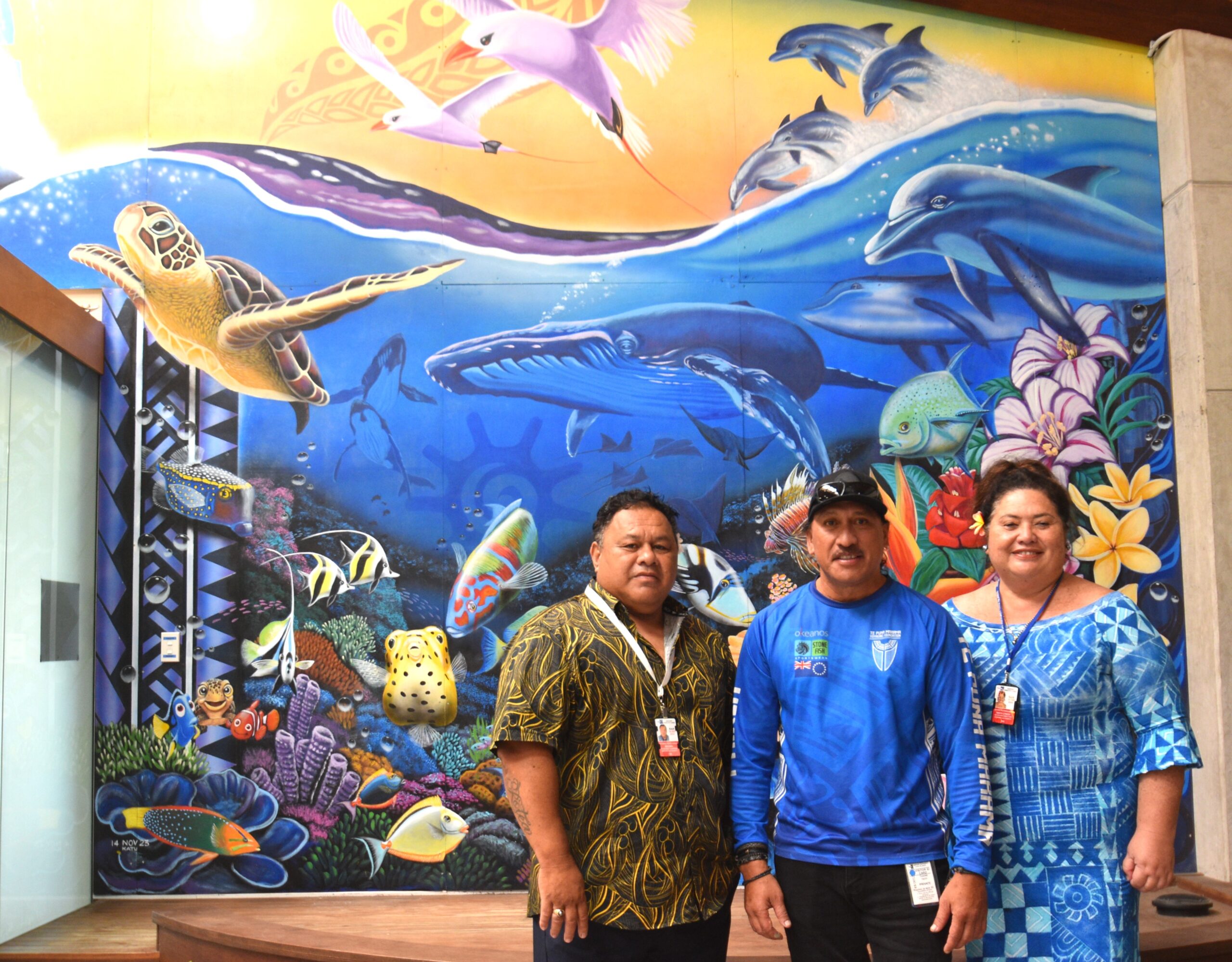 Colourful mural bids farewell to Cook Islands departures