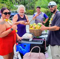 Trading fried chicken for fresh fruit: Visitors barter with locals